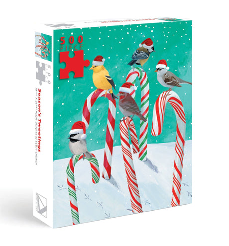Candy Cane Birds 500 Piece Holiday Puzzle | Allport Editions - Jigsaw Puzzles - The Puzzle Center