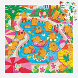 Capybara Pool Day 500 Piece Family Jigsaw Puzzle | Mudpuppy - Jigsaw Puzzles - The Puzzle Center