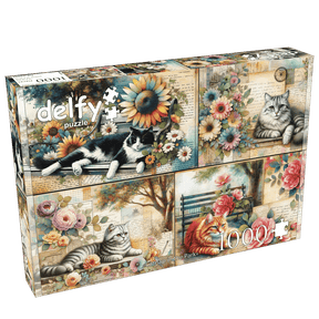 Catnap In The Park 1000 Piece Jigsaw Puzzle | Delfy Puzzles - Jigsaw Puzzles - The Puzzle Center
