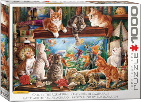Cats by the Aquarium 1000 Piece Jigsaw Puzzle | Eurographics - Jigsaw Puzzles - The Puzzle Center