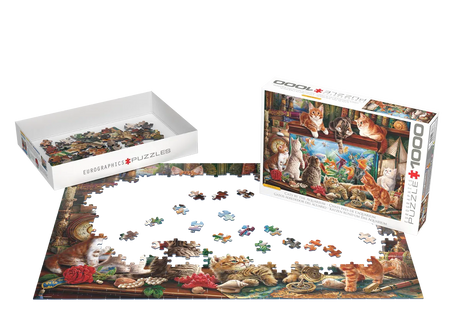 Cats by the Aquarium 1000 Piece Jigsaw Puzzle | Eurographics - Jigsaw Puzzles - The Puzzle Center