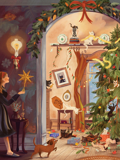 Cats in December 1000 Piece Jigsaw Puzzle | New York Puzzle Company - Jigsaw Puzzles - The Puzzle Center