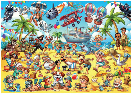 Chaos on the Beach 1000 Piece Jigsaw Puzzle | Magnolia - Jigsaw Puzzles - The Puzzle Center