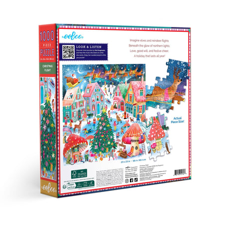 Christmas Flight 1000 Piece Jigsaw Puzzle | eeBoo - Jigsaw Puzzles - The Puzzle Center