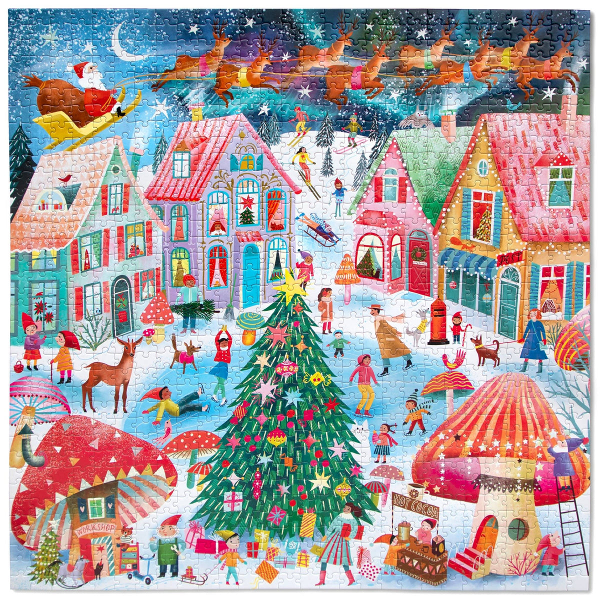 Christmas Flight 1000 Piece Jigsaw Puzzle | eeBoo - Jigsaw Puzzles - The Puzzle Center