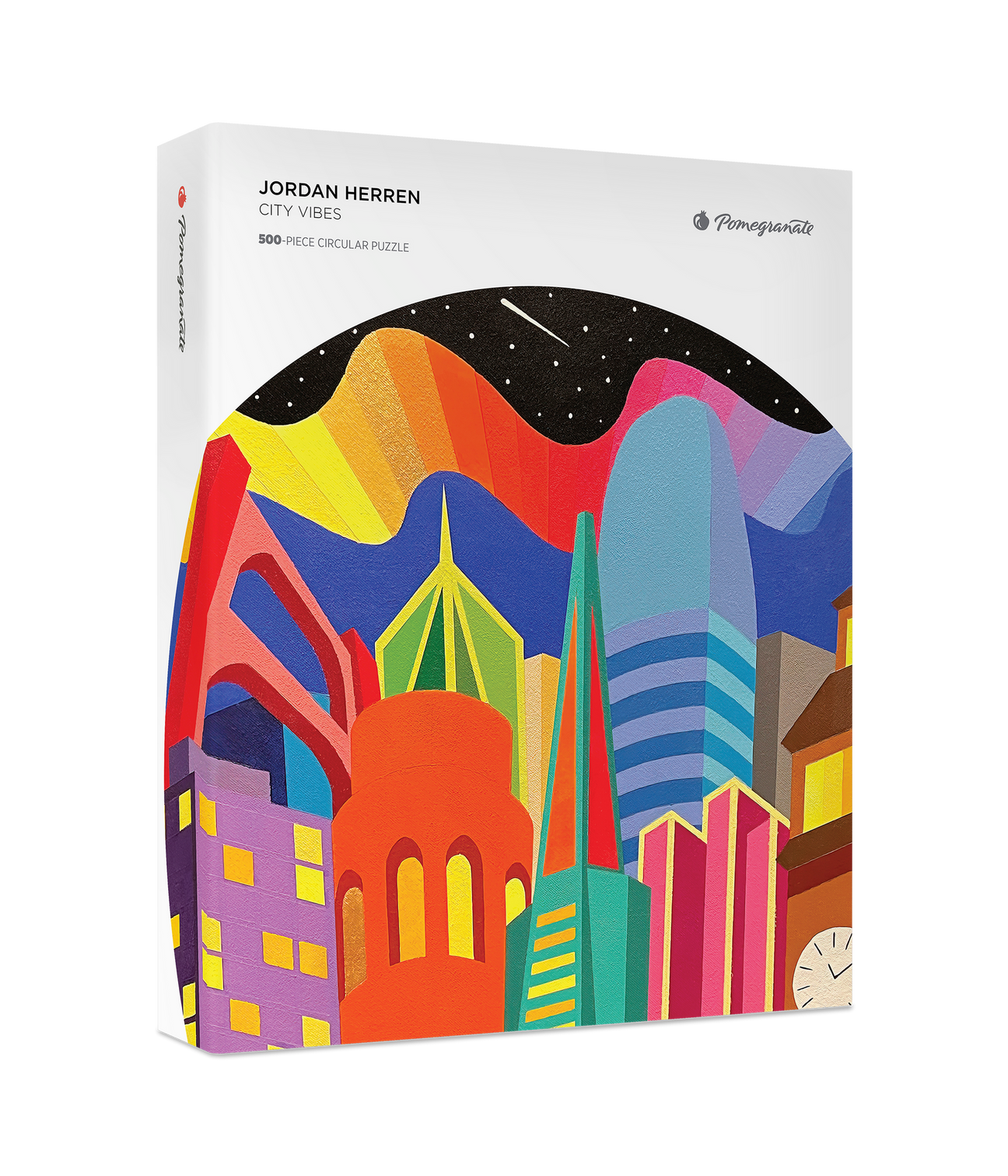 City Vibes 500 Piece Circular Jigsaw Puzzle | Pomegranate - Jigsaw Puzzles - The Puzzle Center