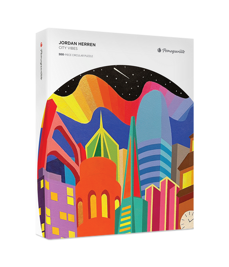 City Vibes 500 Piece Circular Jigsaw Puzzle | Pomegranate - Jigsaw Puzzles - The Puzzle Center