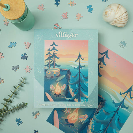 Coastal Camping 1000 Piece Jigsaw Puzzle | Villager Puzzles - Jigsaw Puzzles - The Puzzle Center