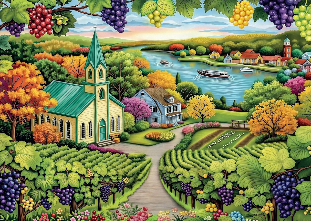 Coastal Vineyard 1000 Piece Jigsaw Puzzle | Delfy - Jigsaw Puzzles - The Puzzle Center