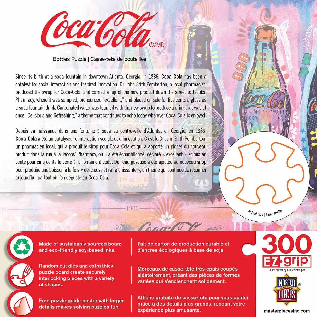 Coca - Cola Bottles 300 Piece EZ Grip Jigsaw Puzzle | Masterpieces - Jigsaw Puzzles - The Puzzle Center