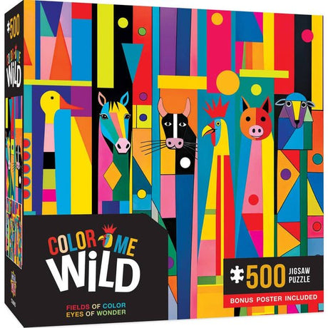 Color Me Wild Fields of Color, Eyes of Wonder 500 Piece Jigsaw Puzzle | Masterpieces - Jigsaw Puzzles - The Puzzle Center