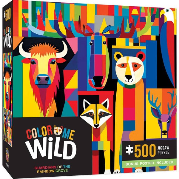 Color Me Wild Guardians of the Rainbow Grove 500 Piece Jigsaw Puzzle | Masterpieces - Jigsaw Puzzles - The Puzzle Center