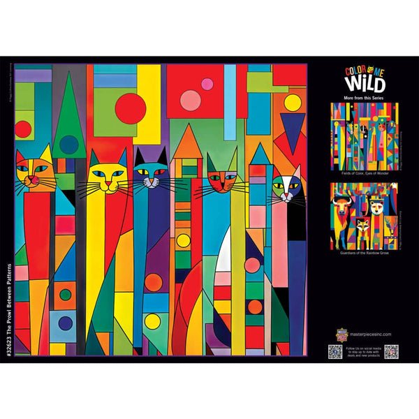 Color Me Wild The Prowl Between Patterns 500 Piece Jigsaw Puzzle | Masterpieces - Jigsaw Puzzles - The Puzzle Center