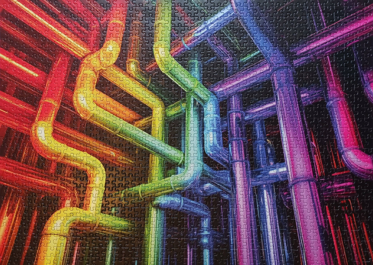 Colorful Chrome 1000 Piece Jigsaw Puzzle | Snappy Puzzles - Jigsaw Puzzles - The Puzzle Center