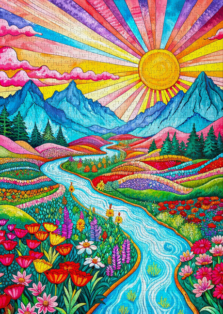 Colorful Highlands 1000 Piece Jigsaw Puzzle | Enjoy Puzzles - Jigsaw Puzzles - The Puzzle Center