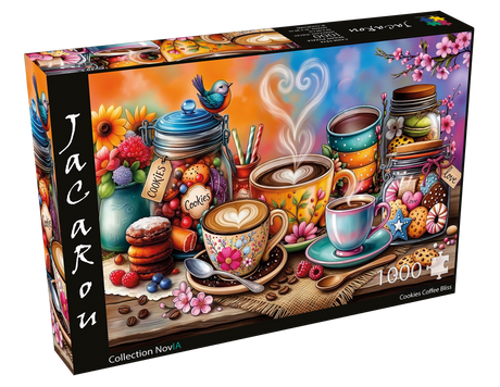 Cookies Coffee Bliss 1000 Piece Jigsaw Puzzle | JaCaRou - Jigsaw Puzzles - The Puzzle Center