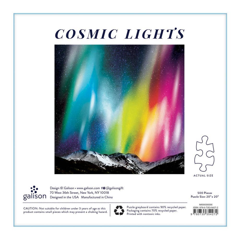 Cosmic Lights 500 Piece Puzzle by Galison - Galison - Jigsaw Puzzles - The Puzzle Center - 