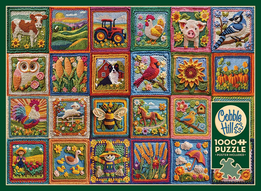 Country Life Crochet 1000 Piece Puzzle by Cobble Hill Puzzles - Cobble Hill Puzzles - Jigsaw Puzzles - The Puzzle Center