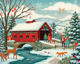 Covered Bridge Christmas 500 Piece Jigsaw Puzzle | Boardwalk Puzzles - Jigsaw Puzzles - The Puzzle Center
