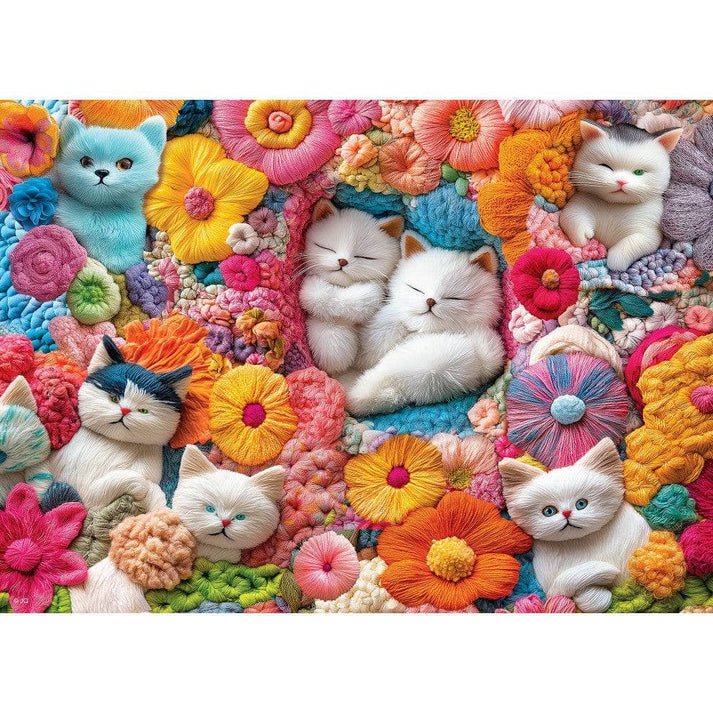 Cozy Cat Bouquet 1000 Piece Jigsaw Puzzle | Masterpieces - Jigsaw Puzzles - The Puzzle Center