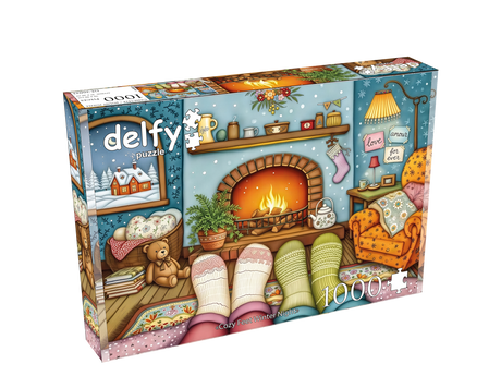Cozy Feet, Winter Night 1000 Piece Jigsaw Puzzle | Delfy - Jigsaw Puzzles - The Puzzle Center