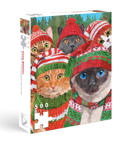 Cozy Kitties 500 Piece Holiday Puzzle | Allport Editions - Jigsaw Puzzles - The Puzzle Center