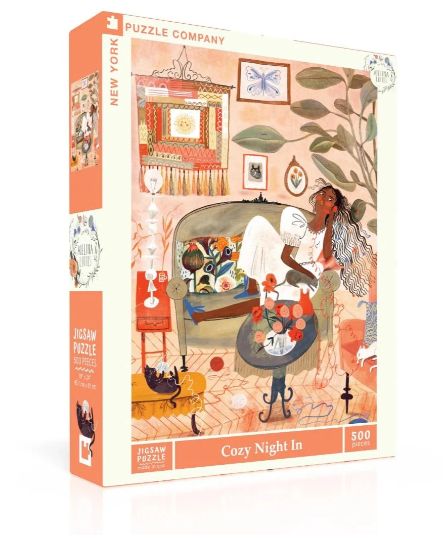 Cozy Night In 500 Piece Jigsaw Puzzle by New York Puzzle Company - New York Puzzle Company - Jigsaw Puzzles - The Puzzle Center