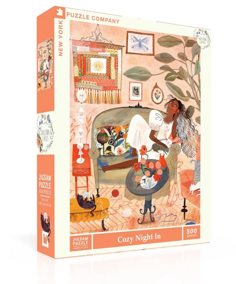 Cozy Night In 500 Piece Jigsaw Puzzle by New York Puzzle Company - New York Puzzle Company - Jigsaw Puzzles - The Puzzle Center