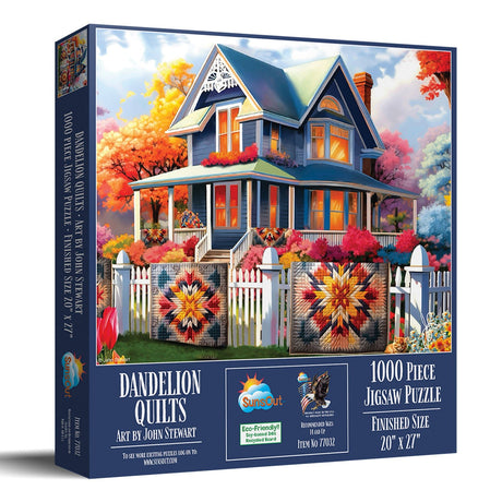 Dandelion Quilts 1000 Piece Jigsaw Puzzle by SunsOut Puzzles - SunsOut - Jigsaw Puzzles - The Puzzle Center