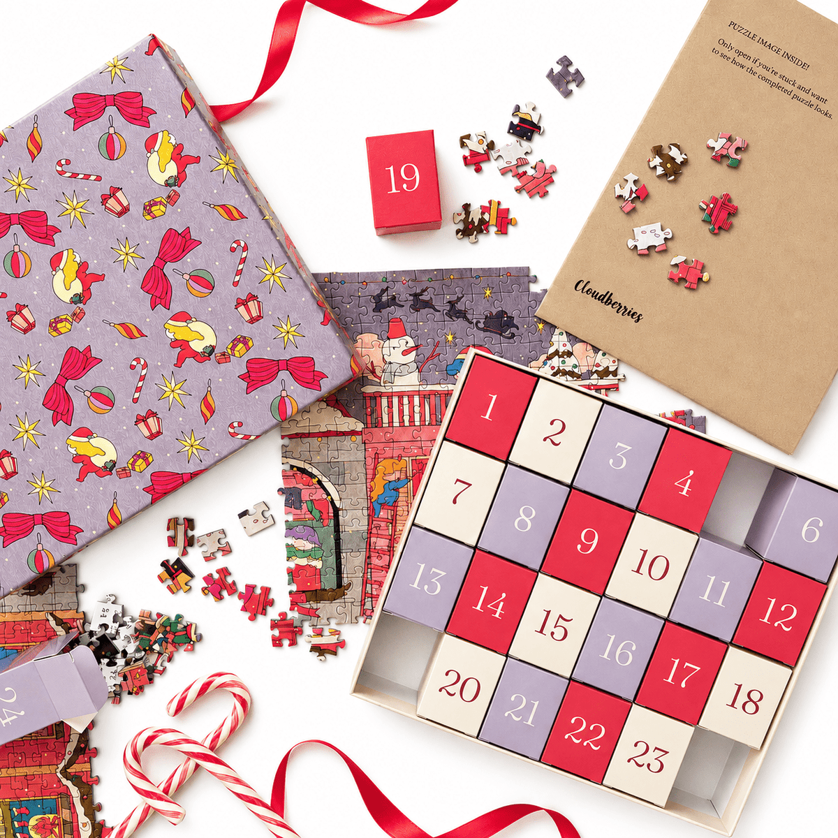 Deck the Halls Advent Calendar 1000 Piece Jigsaw Puzzle | Cloudberries - Jigsaw Puzzles - The Puzzle Center