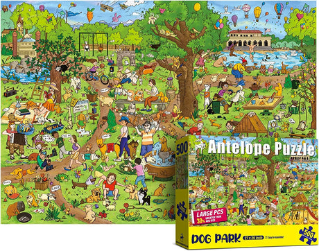 Dog Park 500 Piece Jigsaw Puzzle | Antelope Puzzle - Jigsaw Puzzles - The Puzzle Center