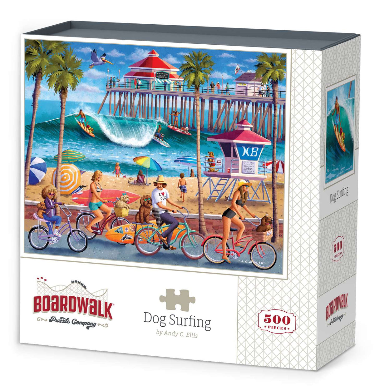 Dog Surfing 500 Piece Jigsaw Puzzle by Boardwalk Puzzle Company - Boardwalk - Jigsaw Puzzles - The Puzzle Center