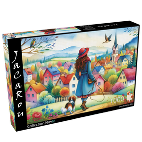 Dog Walking Bliss 1000 Piece Jigsaw Puzzle | JaCaRou - Jigsaw Puzzles - The Puzzle Center