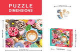 Donuts N' Coffee 500 Piece Jigsaw Puzzle by Springbok Puzzles - Springbok Puzzles - Jigsaw Puzzles - The Puzzle Center