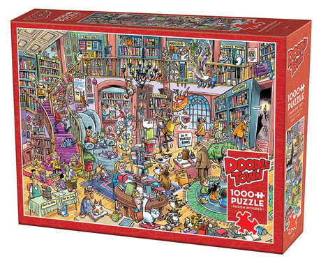 DoodleTown: Bookshop Bedlam 1000 Piece Jigsaw Puzzle | Cobble Hill - Jigsaw Puzzles - The Puzzle Center
