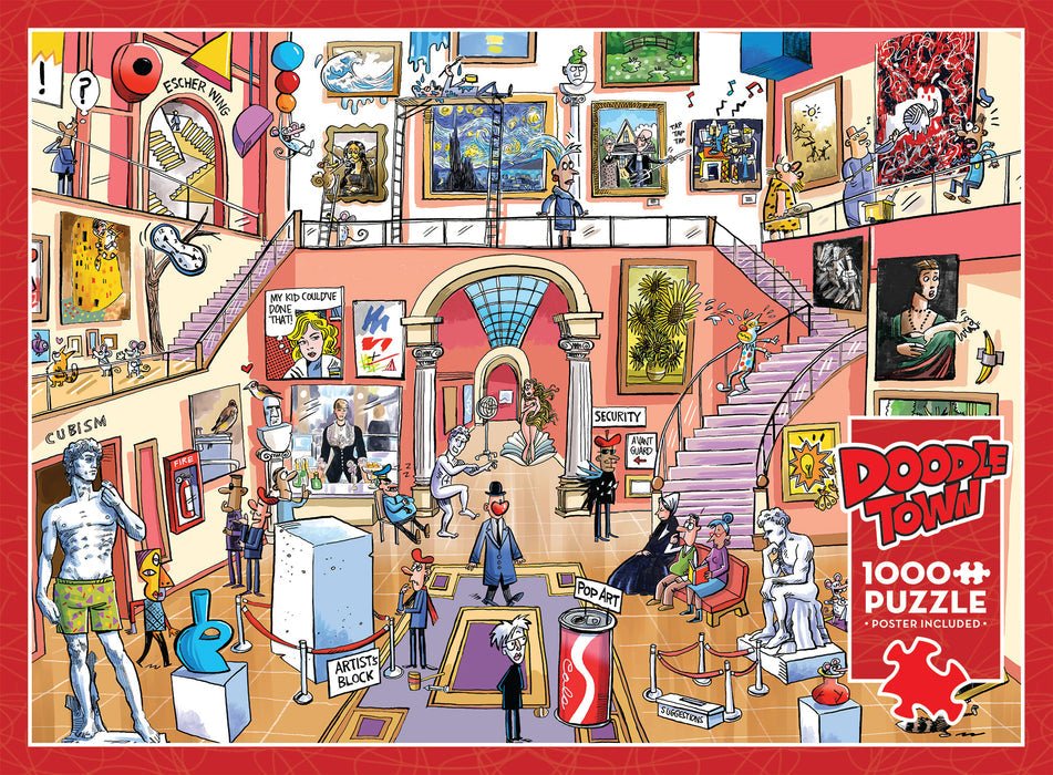 Doodletown: Museum Mischief 1000 Piece Jigsaw Puzzle | Cobble Hill - Jigsaw Puzzles - The Puzzle Center