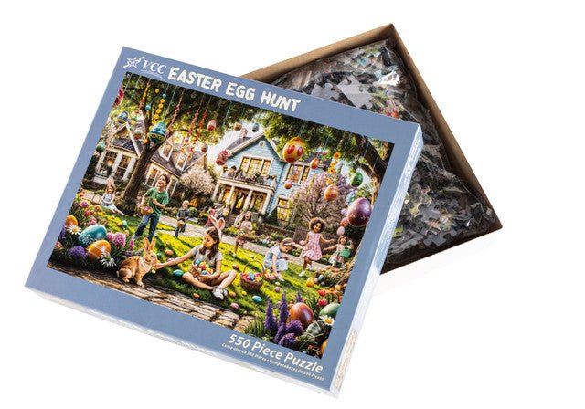 Easter Egg Hunt 550 Piece Jigsaw Puzzle | Vermont Christmas Co - Jigsaw Puzzles - The Puzzle Center