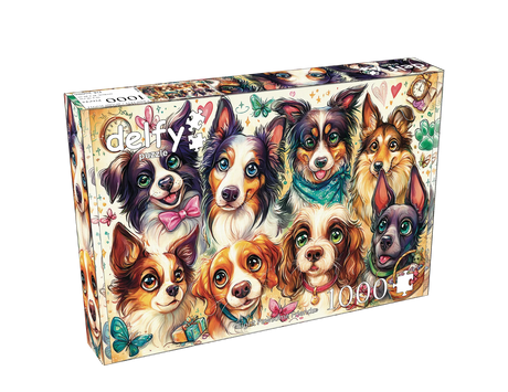 Eight Pawesome Friends 1000 Piece Jigsaw Puzzle | Delfy Puzzles - Jigsaw Puzzles - The Puzzle Center