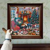English Cottage Christmas 1000 Piece Jigsaw Puzzle | eeBoo - Jigsaw Puzzles - The Puzzle Center