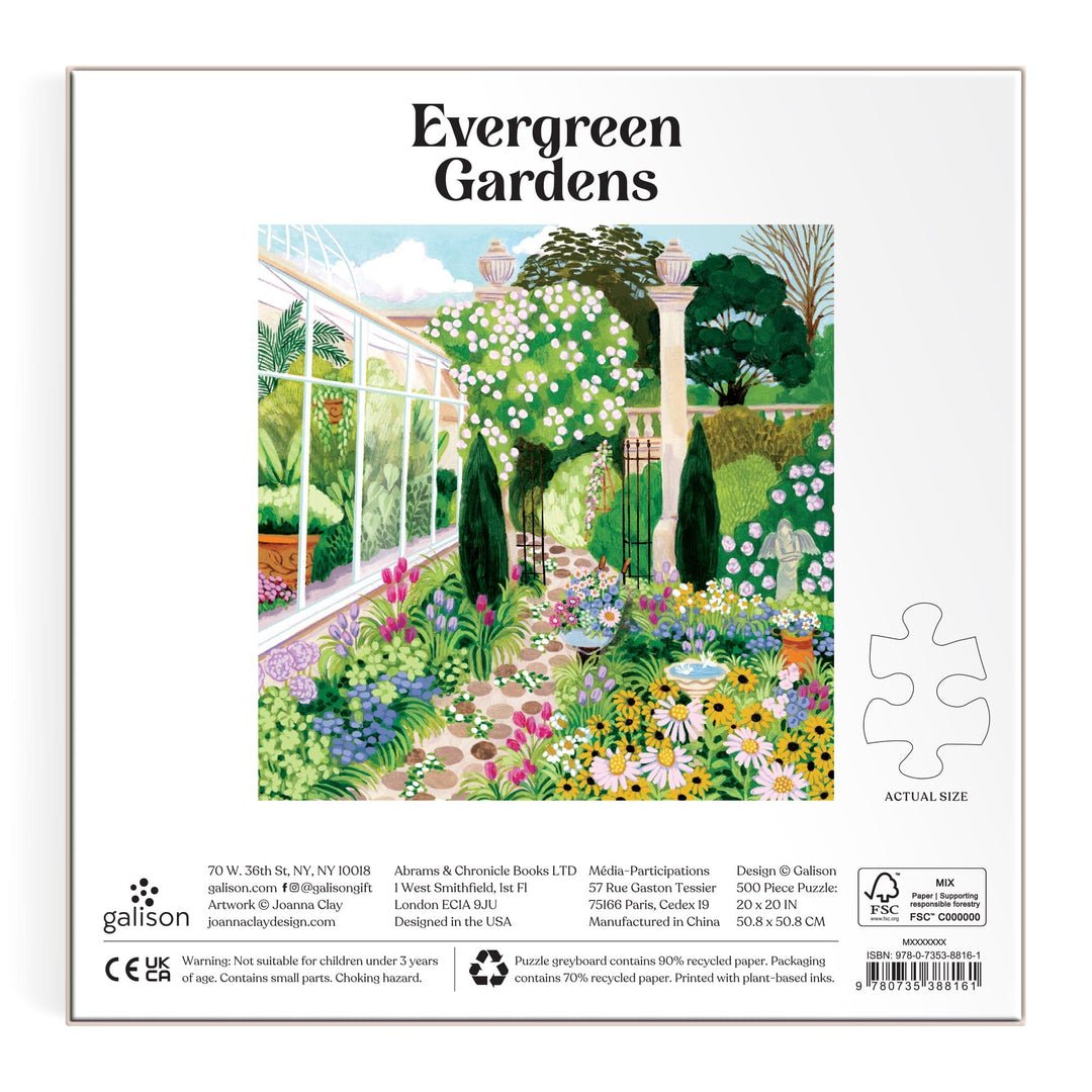 Evergreen Gardens 500 Piece Jigsaw Puzzle | Galison - Jigsaw Puzzles - The Puzzle Center