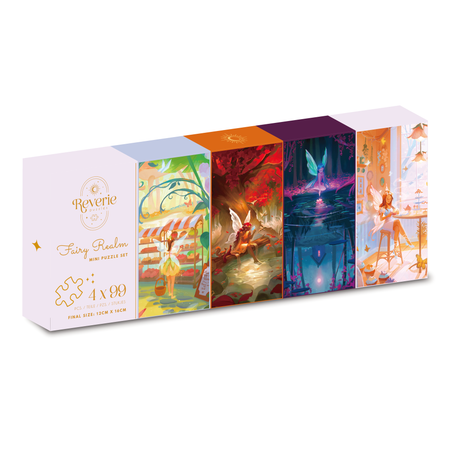 Fairy Realm 4 x 99 Piece Mini Puzzle Set | Reverie Puzzles - Jigsaw Puzzles - The Puzzle Center