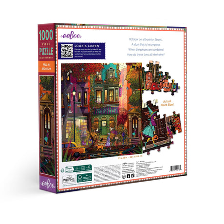 Fall in Brooklyn 1000 Piece Jigsaw Puzzle | eeBoo - Jigsaw Puzzles - The Puzzle Center