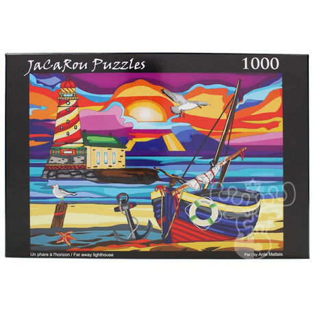 Far Away Lighthouse 1000 Piece Jigsaw Puzzle | JaCaRou Puzzles - JaCaRou Puzzles Inc. - Jigsaw Puzzles - The Puzzle Center