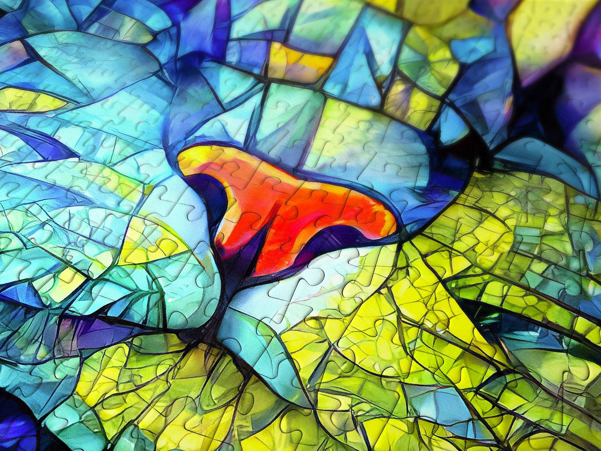 Fiona the Stained Glass Cat 1000 Piece Jigsaw Puzzle | Enjoy Puzzles - Jigsaw Puzzles - The Puzzle Center