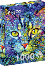 Fiona the Stained Glass Cat 1000 Piece Jigsaw Puzzle | Enjoy Puzzles - Jigsaw Puzzles - The Puzzle Center