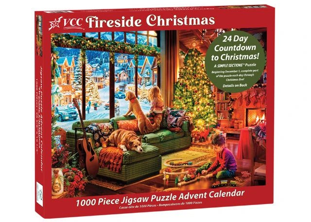 Fireside Christmas Advent Calendar 1000 Pieces | Vermont Christmas Co - Jigsaw Puzzles - The Puzzle Center