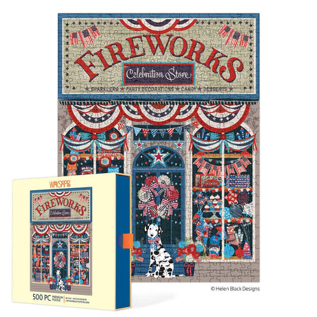 Flags & Fireworks 500 Piece Jigsaw Puzzle | WerkShoppe - Jigsaw Puzzles - The Puzzle Center