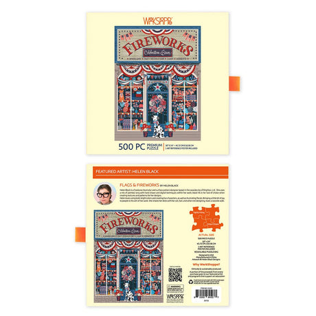 Flags & Fireworks 500 Piece Jigsaw Puzzle | WerkShoppe - Jigsaw Puzzles - The Puzzle Center