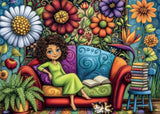 Floral Dream Space 1000 Piece Jigsaw Puzzle | Delfy - Jigsaw Puzzles - The Puzzle Center