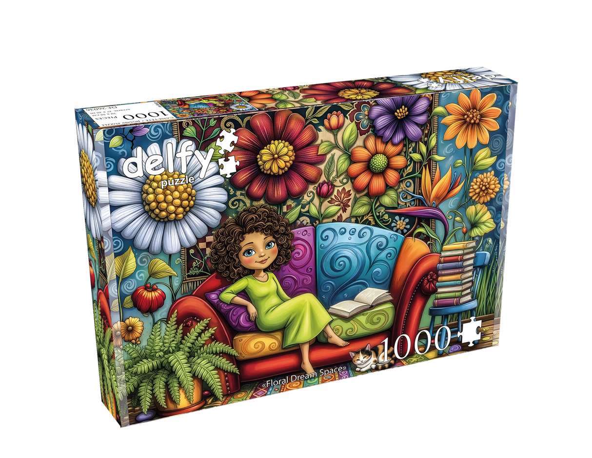 Floral Dream Space 1000 Piece Jigsaw Puzzle | Delfy - Jigsaw Puzzles - The Puzzle Center
